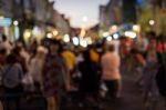 Blurred People In The Street Stock Photo