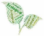 Ecological Word Meaning Earth Friendly And Eco-friendly Stock Photo