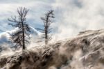 Mammoth Hot Springs Stock Photo