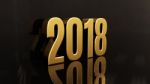 Happy New Year 2018 Text Design 3d Illustration Stock Photo