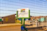 Namibia And South Africa Border In Vioolsdrif Stock Photo