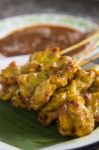 Pork Satay Stock Photo