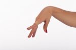 Woman's Hand With Plaster Stock Photo