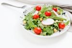 Healthy Eating With Salad Stock Photo