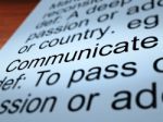 Communicate Word Stock Photo