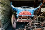 Old Wooden Cart In A Barn At St Fagans National History Museum Stock Photo