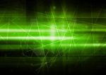 Green Futuristic Background Stock Photo