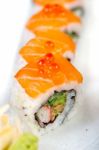 Fresh Sushi Choice Combination Assortment Selection Stock Photo