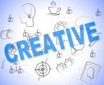 Creative Word Means Designing Designs And Ideas Stock Photo