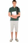 Teenage Student Standing Stock Photo