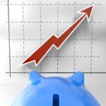 Growing Chart Shows Business Success Stock Photo