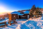 Sunrise At Deogyusan Mountains In Winter,south Korea Stock Photo