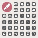 Office Icons Set. Illustration Stock Photo