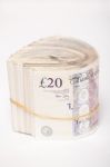 Roll Of British Money Stock Photo