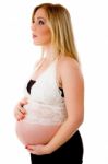 Pregnant Woman Standing Stock Photo