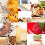 Fresh Dessert Cake Collage Stock Photo