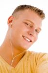 Portrait Of Smiling Young Man Stock Photo