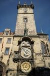 Astronomical Clock At The Old Town City Hall In Prague Stock Photo