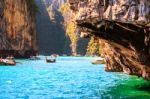 Maya Bay Phi Phi Islands Andaman Sea Krabi, South Of Thailand Stock Photo