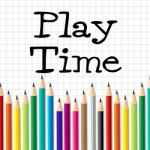 Play Time Pencils Indicates Child Childhood And Toddlers Stock Photo