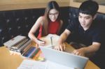 Women Friendship Studying Brainstorming Concept Stock Photo