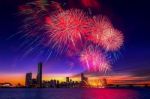 Seoul International Fireworks Festival In Korea Stock Photo