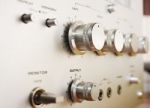 Control Panel Cassete Recorder Closeup Stock Photo