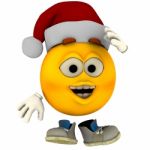 Emotiguy With Santa Claus Hat Stock Photo