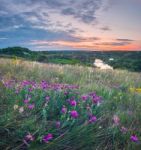 Beautiful Spring Sunset Stock Photo