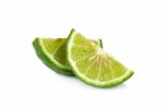 Sliced Bergamot Isolated On The White Background Stock Photo