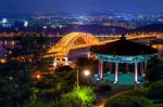 Banghwa Bridge At Night In Seoul,korea Stock Photo