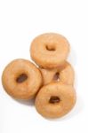 Donuts Over White Background Stock Photo