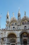 Partial View Of Saint Marks Basilica Venice Stock Photo