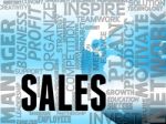 Sales Words Indicate Consumer Promotion And Purchases Stock Photo