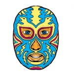 Luchador Mask Eagle Lightning Bolt Drawing Stock Photo