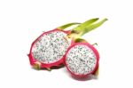 Dragon Fruit  White Background Stock Photo