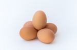 A Group Of Chicken Eggs Stock Photo