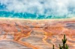 Grand Prismatic Spring Stock Photo