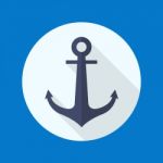 Anchor Flat Icon Stock Photo