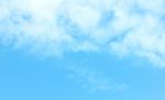 Clear Blue Sky With White Cloud And Copy Space Stock Photo