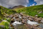 Waterfall In Countryside Stock Photo