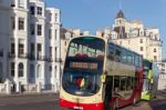 Eastbourne, East Sussex/uk - January 7 : Buses Waiting At Eastbo Stock Photo