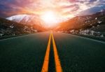 Mountain Road In Arthur's Pass National Park New Zealand ,most Popular Traveling Route In New Zealand Stock Photo