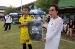 Bangkok, Thailand - Nov 2016: In The Nov 23, 2016. Youth Soccer Match, In Pieamsuwan Elementary School Stock Photo