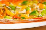 Vegetarian Pizza Stock Photo