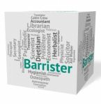 Barrister Job Representing Barristers Counselor And Employee Stock Photo