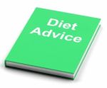 Diet Advice Book  Shows Weight Loss Knowledge Stock Photo