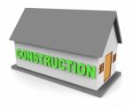 House Construction Means Building Houses 3d Rendering Stock Photo