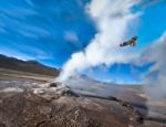 Valley Of Geysers In The Atacama Desert Stock Photo