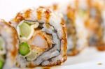 Fresh Sushi Choice Combination Assortment Selection Stock Photo